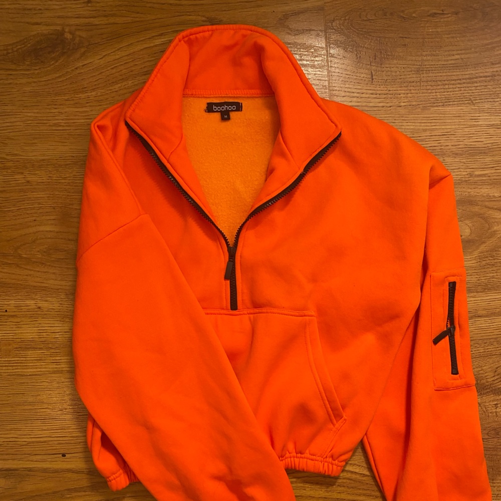 Neon orange sweatshirt